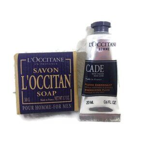 L'Occitane Men's Cade Energizing Fluid For Face & Homme Soap 50G/20ML New
